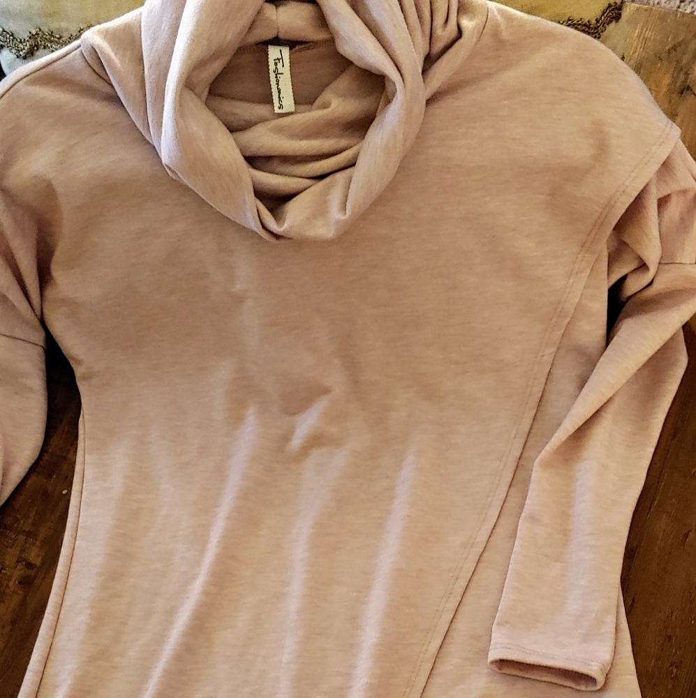 Cowl neck tunic shirt